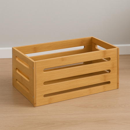 Cos depozitare 5Five din bambus masiv, 15x31x15 cm, natur [3]