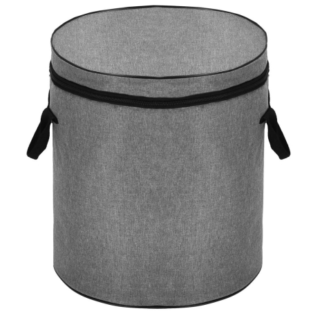 Cos depozitare haine sau jucarii, 40x33cm, bumbac si in, 43 l, gri [6]