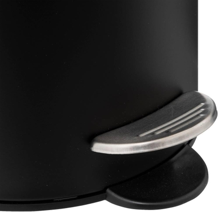 Cos gunoi 5Five Colors Colors cu pedala si inchidere soft-close, otel, 3 L, 23x23x17 cm, negru [2]