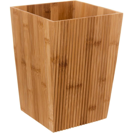 Cos gunoi 5Five Terre Inconnue cu capac, bambus, 6 litri, 20x20x26 cm, natur [2]