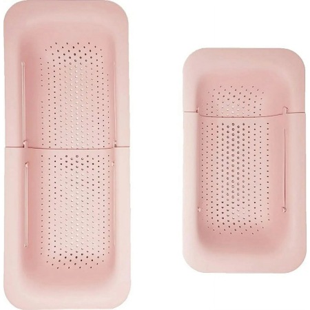 Cos pentru Scurgere Chiuveta de Bucatarie, , Plastic, Telescopic, 36x20x5 cm, Roz [3]