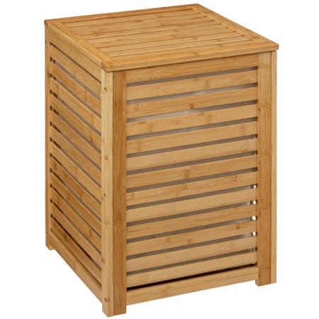 Mobilier baie - Cos rufe 5Five Sicela din lemn MDF, capacitate 65 litri, 40x40x58 cm, natur