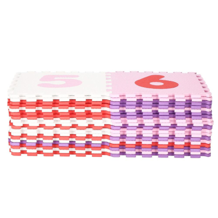 Covor din spuma pentru copii, tip puzzle cifre si litere, 36 piese, 175×175 cm, multicolor [9]