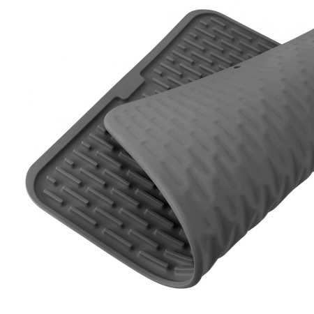 Covoras din Silicon pentru Scurgere Vase, , Uz Casnic, Rezistent la Temperaturi Ridicate, Izolator, 43x32.5 cm, Negru [7]