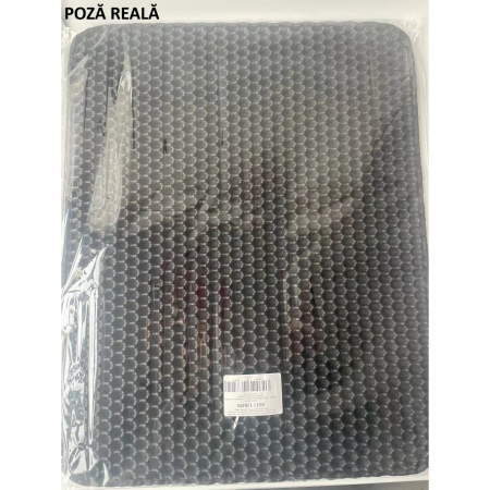 Covoras pentru Litiera, , Covor cu Doua Fete pentru Pisici, Rezistent la Apa, Colectare Granule de Nisip, Antiderapant, 40x50 cm, Negru [2]