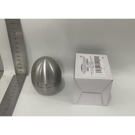 Cronometru de Bucatarie, , Mecanic, Forma de Ou, din Otel Inoxidabil, 60 min Timer, 8 x 6 cm, Argintiu [7]