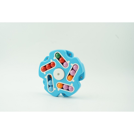 Jucarii Senzoriale, Fidget Toys - Cub magic interactiv, Magic Bean, jucarie antistres potrivit pentru copii si adulti, Stea, Albastru