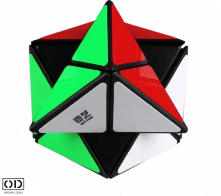 Cub Magic Rubik Puzzle Fun, Jucarie Inteligenta Antistres, cu Triunghiuri pe 6 Fete Colorate, Premium PVC, Original Deals [6]