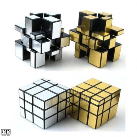 Cub Rubik 3D Magic Inteligent, Jucarie Antistres, 5.5cm, Auriu, Original Deals® [5]