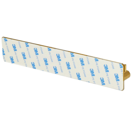 Cuier de baie pentru prosoape, montare fara gaurire, otel, 4 agatatori, 24x4.5cm, auriu [7]