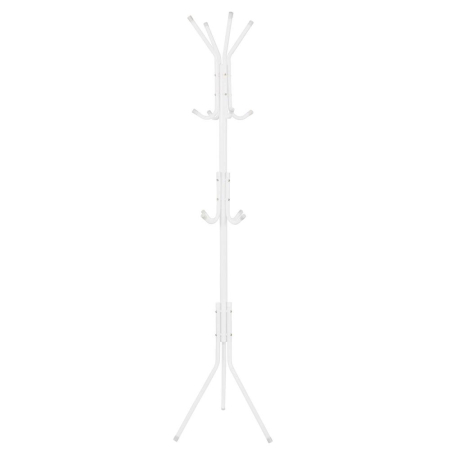 MOBILIER - Cuier tip pom metalic Sersimo, 12 agatatoare, 177cm, alb