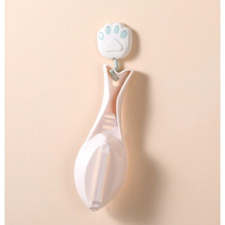 Curatator de Solzi de Peste, , Manual, Forma Peste, cu Compartiment de Colectare, din Plastic, 15.5x5.5 cm, Alb [2]