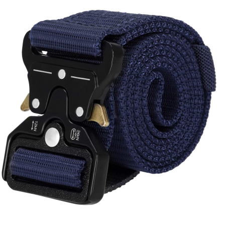 Rucsaci si borsete - Curea centura Tactical Combat pentru barbati 3.5 x 125 cm, rezistent, albastru inchis