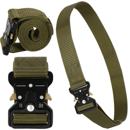 Curea centura Tactical Combat pentru barbati 3.5 x 125 cm, rezistent, verde [18]