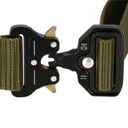 Curea centura Tactical Combat pentru barbati 3.5 x 125 cm, rezistent, verde [6]