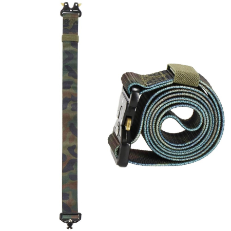 Curea centura Tactical Combat pentru barbati 3.7x125cm, rezistent, verde camuflaj [20]