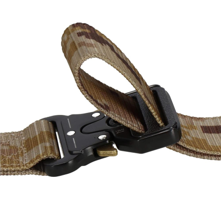 Curea centura Tactical Combat pentru barbati 3.7x125cm, rezistent, verde deschis camuflaj [6]