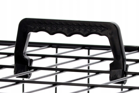 Cusca metalica pliabila pentru animale, cu maner si tava detasabila, 107x69x76 cm, negru [10]