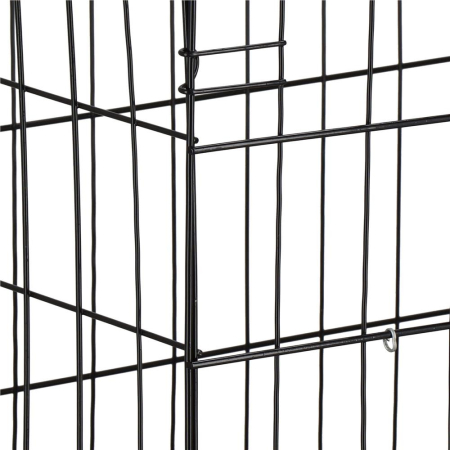 Cusca pentru animale, 2 usi, Pliabila din metal, XL, Negru, 100x70x60 cm [4]