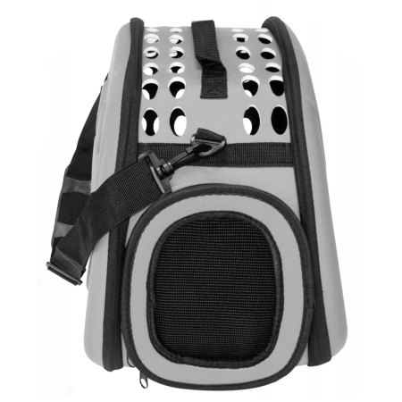 Cusca transport animale pliabila, 43x30x32 cm, maxim 6kg, gri [2]