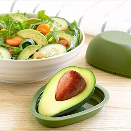 Cutie Alimentara, , Model Avocado, din Plastic, 12.5 x 12.5 x 5.4 cm, 500 ml, Verde Inchis [6]