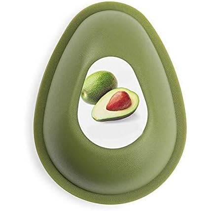 Cutie Alimentara, , Model Avocado, din Plastic, 12.5 x 12.5 x 5.4 cm, 500 ml, Verde Inchis [5]