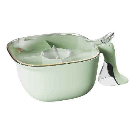 ✨TOATE PRODUSELE✨ - Cutie de Depozitare a Condimentelor, , de Uz Casnic, cu Maner Stabil, cu Capac, 4 Compartimente Principale, 21 x 14 x 10 cm, Verde