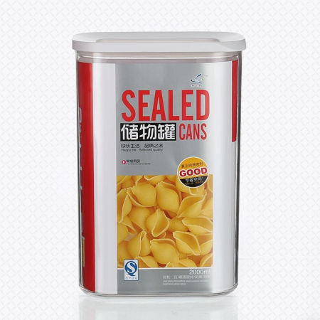 Cutie de Depozitare Alimente, , 2L, Capac Alb, din ABS+Silicon, 14.5 x 9 x 22.2 cm, Transparent [4]