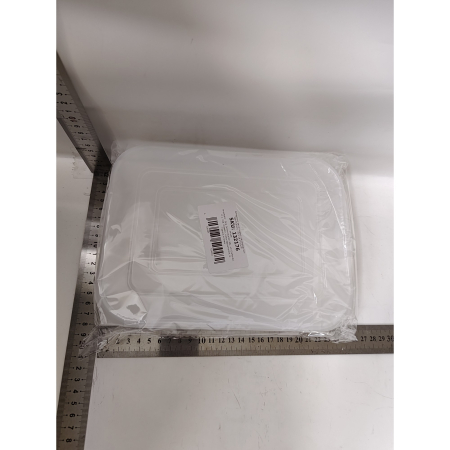 Cutie de depozitare de uz casnic, , Caserola pentru Frigider, Rezistenta la umiditate, Rezervor Sigilat pentru Depozitare Alimentara, 24.5 x 18.5 x 3.5cm, Alb Transparent [7]