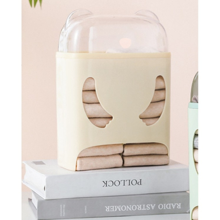 Cutie de Depozitare, , Montare Perete, Adeziv, Fara Perfoare, din ABS, Model Urs, 18 x 11 x 25 cm, Crem [4]