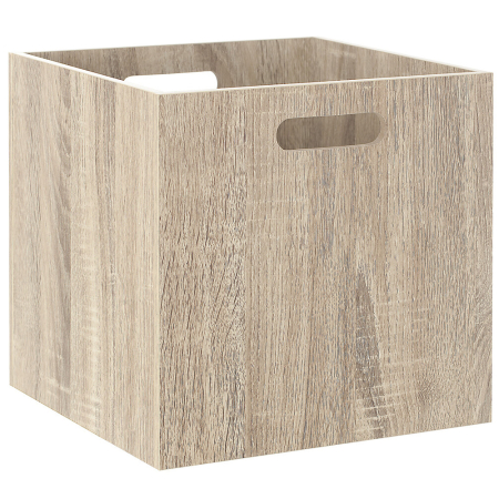 Organizatoare sertar si dulap - Cutie depozitare 5Five din lemn MDF, pentru raft, 30x30x30 cm, natur