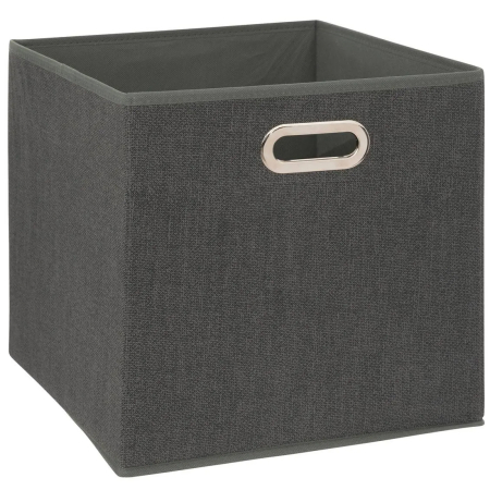 Organizatoare sertar si dulap - Cutie depozitare 5Five, polipropilena, pliabila, 31x31x31 cm, gri inchis