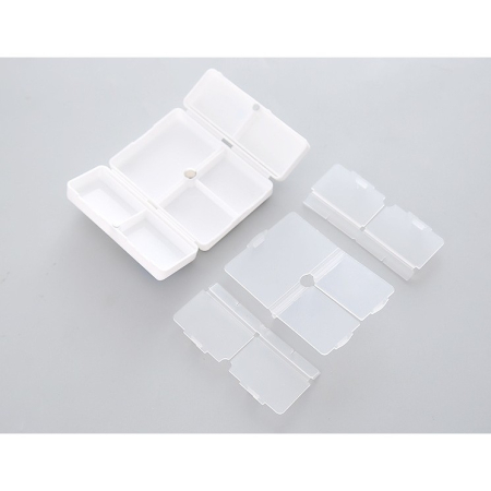 Cutie depozitare medicamente, 7 compartimente sigilate individual, pliabila, portabila, , Alb/Negru [1]