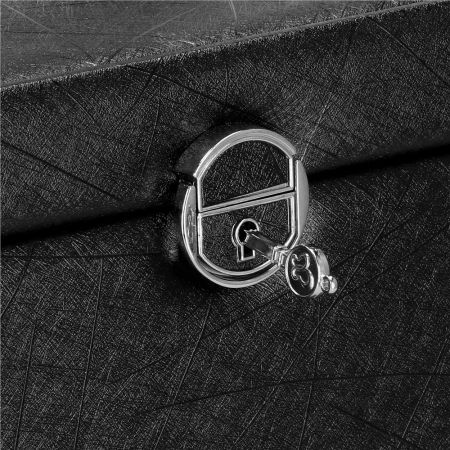 Cutie depozitare si organizare bijuterii, piele ecologica + velur, 26 x 21,5 x 19 cm, negru [22]