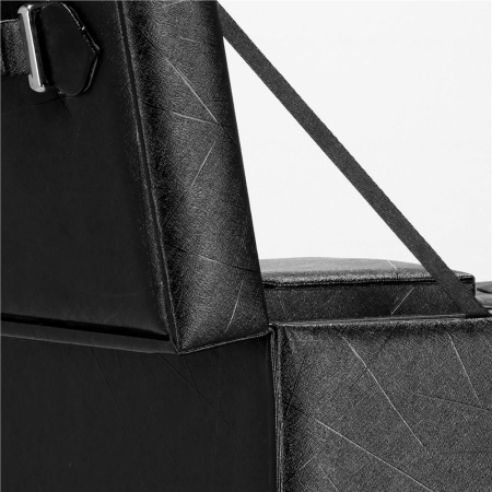 Cutie depozitare si organizare bijuterii, piele ecologica + velur, 26 x 21,5 x 19 cm, negru [21]