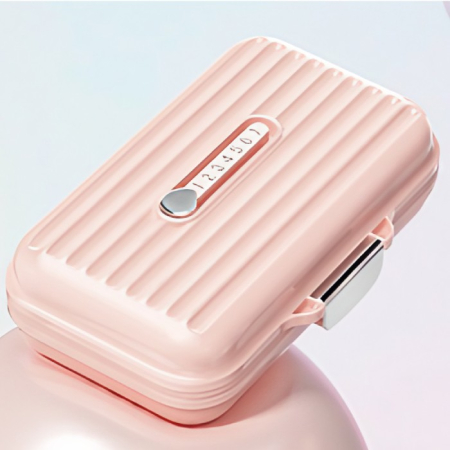 Cutie Medicamente, , Roz, 7 Compartimente, Portabila si Compacta, 11x7.2x3.5 cm, Ideala pentru Uzul Cotidian [4]