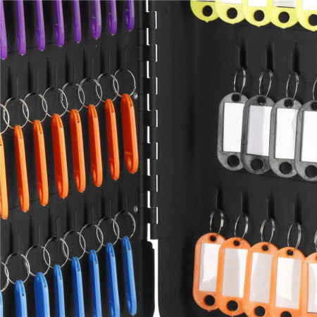 Cutie metalica din otel pentru 100 chei, echipata, 30x24x7cm, neagra [2]