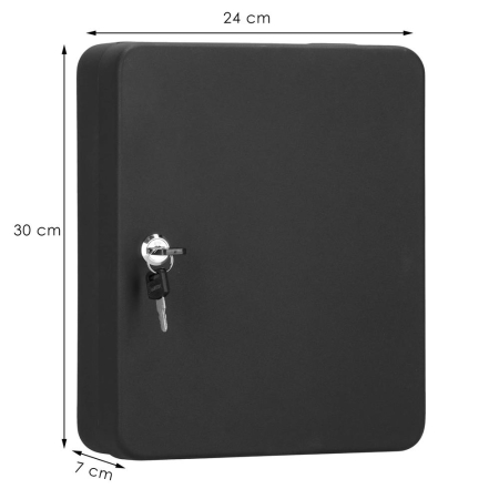Cutie metalica din otel pentru 100 chei, echipata, 30x24x7cm, neagra [16]