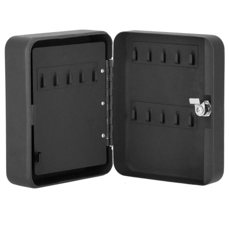 Cutie metalica din otel pentru 30 chei, echipata, 20x16x7.5cm, neagra [2]