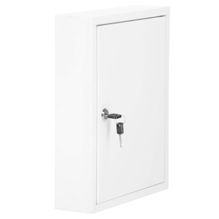 Cutie metalica din otel pentru 42 chei, echipata, 35x27x8cm, alba [2]