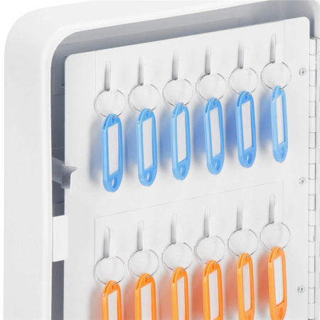 Cutie metalica din otel pentru 48 chei, echipata, 25x20x7.5cm, alba [15]