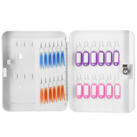 Cutie metalica din otel pentru 48 chei, echipata, 25x20x7.5cm, alba [2]