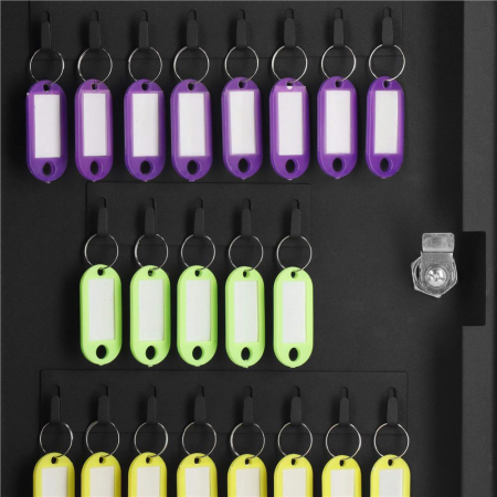 Cutie metalica din otel pentru 48 chei, echipata, 30x24x7.5cm, neagra [2]