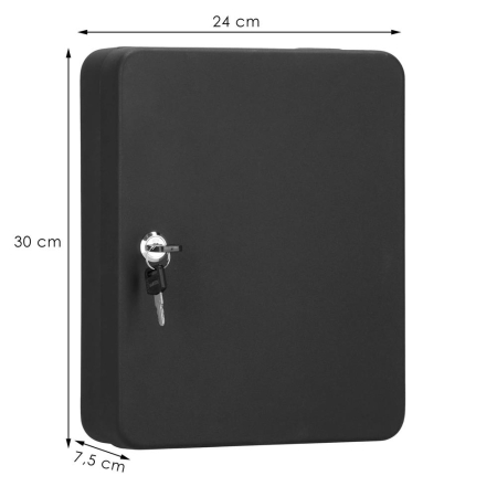 Cutie metalica din otel pentru 48 chei, echipata, 30x24x7.5cm, neagra [17]