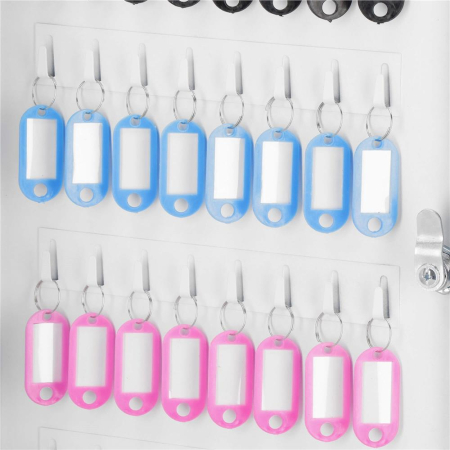 Cutie metalica din otel pentru 64 chei, echipata, 45x30x8cm, alba [2]