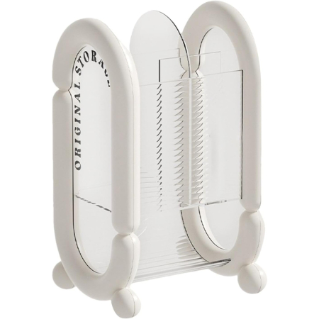 ✨TOATE PRODUSELE✨ - Cutie pentru Depozitare Cosmetice, , pentru Pensule, Creioane si Buretei, 4 Compartimente, din Plastic, 12 x 10 x 20 cm, Alb