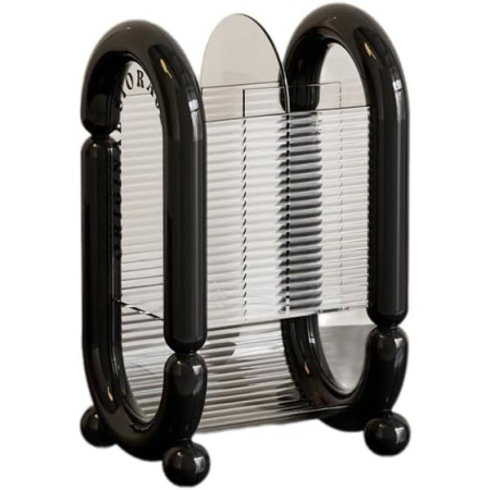 Cutie pentru Depozitare Cosmetice, , pentru Pensule, Creioane si Buretei, 4 Compartimente, din Plastic, 12 x 10 x 20 cm, Negru [5]