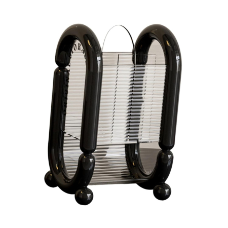 Cutie pentru Depozitare Cosmetice, , pentru Pensule, Creioane si Buretei, 4 Compartimente, din Plastic, 12 x 10 x 20 cm, Negru [4]