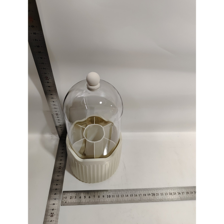 Cutie pentru Depozitarea Pensulelor de Machiaj, , Rotativa, Plastic, 36 cm x 13 cm, Bej [1]