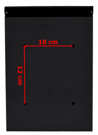 Cutie postala de exterior, pentru gard sau perete, din otel zincat, cu incuietoare, 26x6x19cm, gri inchis [8]